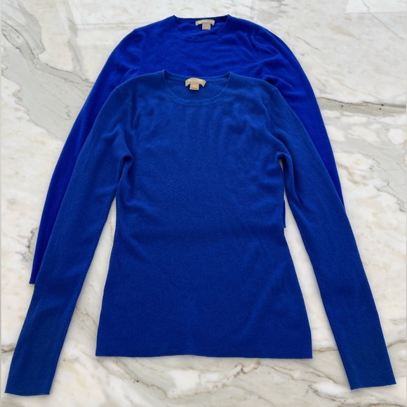 MICHAEL KORS BLUE CASHMERE SWEATER SIZE X-SMALL - Picture 16 of 16